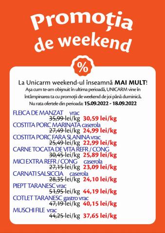 Catalog Unicarm Carei | Promotie de weekend | 14.09.2022 - 28.09.2022
