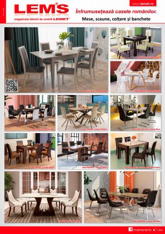 Casă și Mobilia oferte la Constanța | Mese, scaune, colțare și banchete de Lems | 01.05.2022 - 31.05.2022