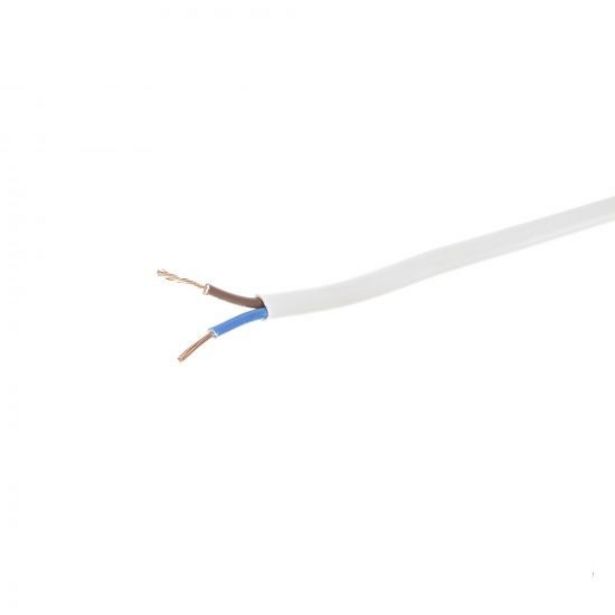 Ofertă Cablu electric MYYUP, H03VVH2-F, 2 x 0.75 mm², alb, la metru 1,54 lei