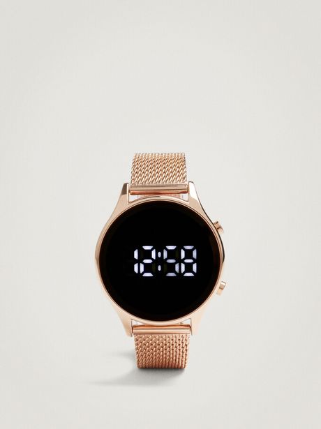 Ofertă Digital Watch With Steel Wristband, Orange 209,9 lei la Parfois