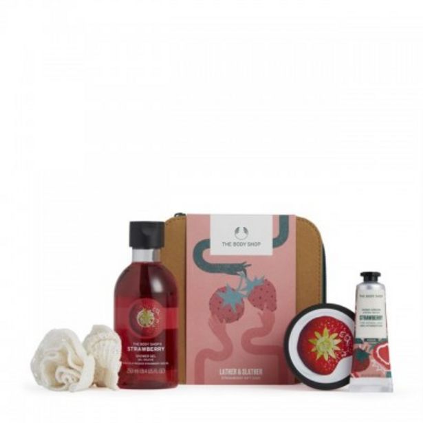 Ofertă Set cadou Lather & Slather Strawberry Gift Case 102 lei la The Body Shop