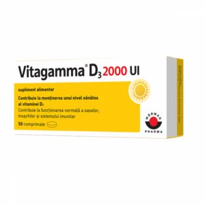 Ofertă Vitagamma D3 2000UI, 50 comprimate, Worwag Pharma 9,75 lei la Bebe Tei